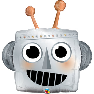 Robot Head Foil Balloon | Robot Party Supplies | Space Party Supplies | Transformers Party Supplies