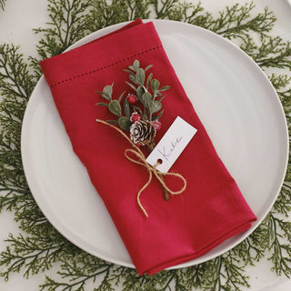 Ginger Ray Red Berry Sprig Place Card Holders