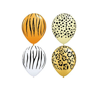 Qualatex | Mini Safari Latex Balloons - 100 Pkt | jungle Party Supplies NZ