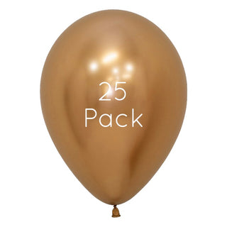 Satin Luxe Gold Balloons - 25 Pkt