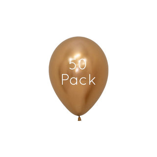 Satin Luxe Gold Mini Balloons - 50 Pkt