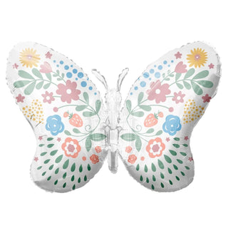 Floral Butterfly SuperShape Foil Balloon | Butterfly Party Supplies NZ