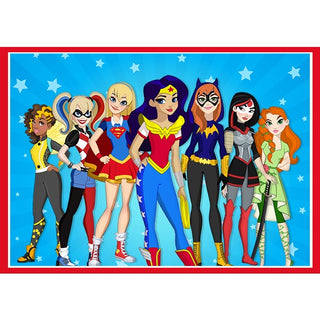 Super Hero Girls Rectangle Edible Cake Image | Super Hero Girls Party Supplies NZ