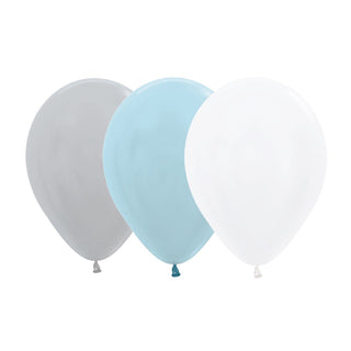 Blue, Silver & White Balloons | Frozen Party Supplies NZ