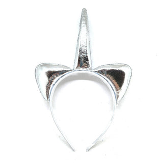 Silver Unicorn Horn & Ears Headband | Unicorn Party Supplies NZ