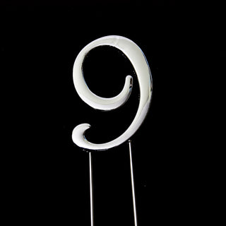 Silver Number 9 Cake Topper