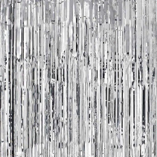Silver Foil Backdrop Curtain - 1m x 2m