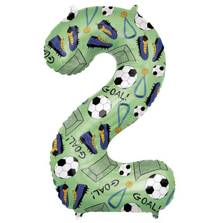 Giant Soccer Number 2 Foil Balloon