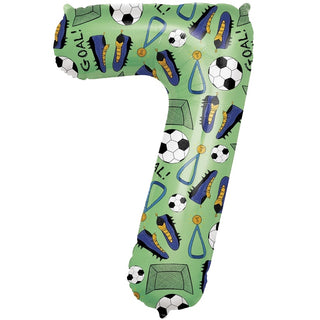 Giant Soccer Number 7 Foil Balloon