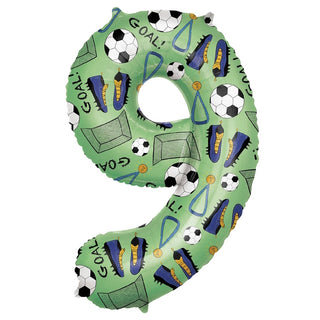 Giant Soccer Number 9 Foil Balloon