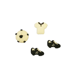Soccer Edible Icing Dec Ons - 4 Pack
