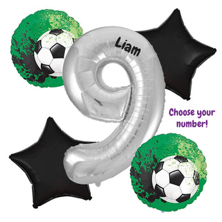 Soccer Number Balloon Bouquet | Football Party Supplies NZ