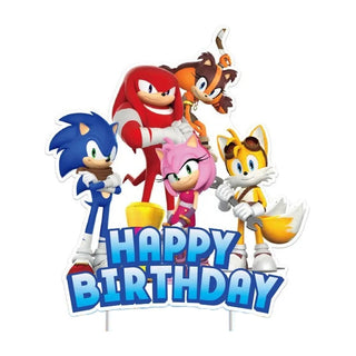 Sonic the Hedgehog Happy Birthday Cake Topper | Sonic the Hedgehog Party Supplies NZ