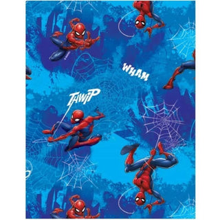 Blue Spiderman Folded Gift Wrap | Spiderman Party Supplies NZ