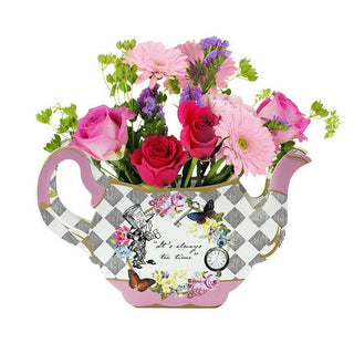 Talking Tables | Truly Alice Pink Card Teapot Vase | Alice in Wonderland Party Supplies NZ