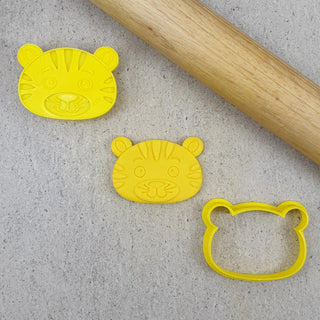 Tiger Cookie Cutter & Debosser Set