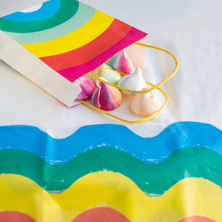 Rainbow Retro Paper Tablecover | Rainbow Party Supplies | Rainbow Tablecover