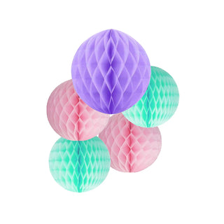 Five Star | Lilac Mint & Pink Honeycomb Ball Set | Mermaid Party Supplies NZ