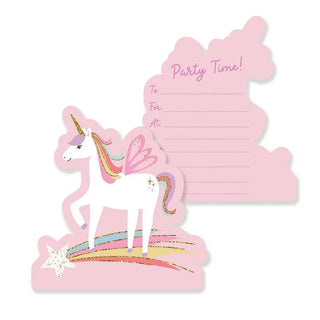 Unicorn Party Invitations - 8 Pkt