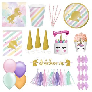 Deluxe Unicorn Party Pack for 8