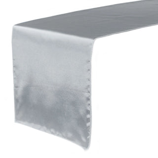 Silver Satin Table Runner