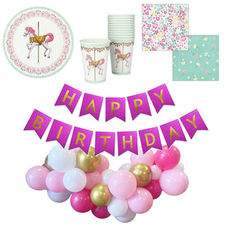 Vintage Pink Carnival Party Pack for 12