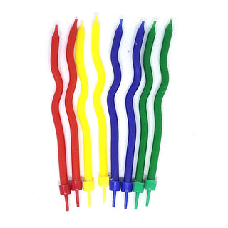 Wavy Candles | Primary Colour Party Supplies NZ