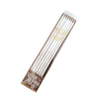 White with Gold glitter Candles | Modern Party supplies NZ
