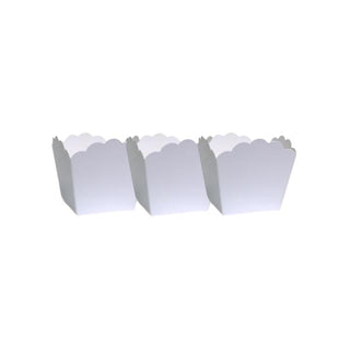 White Scallop-Edged Square Treat Boxes | Scallop-Edged Square Treat Boxes | NZ Party Supplies |