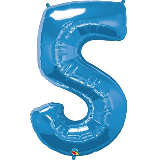 Qualatex Giant Blue Number Foil Balloon - 5