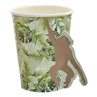Ginger Ray Let's Go Wild Monkey Pop Out Cups - 8 Pkt
