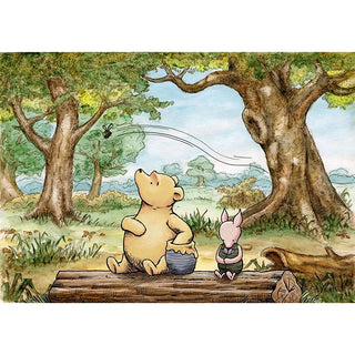 Vintage Winnie the Pooh Rectangle Edible Cake Image | Winnie the Pooh Party Supplies NZ