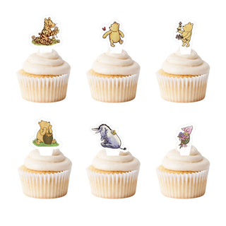Winnie the Pooh Edible Wafer Cupcake Toppers - 12 Pkt