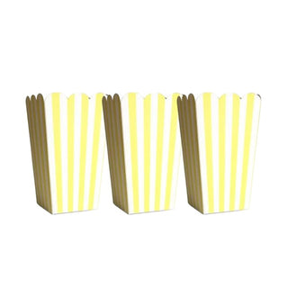 Yellow Stripe Treat Boxes | Stripe Treat Boxes | Yellow Treat Boxes | NZ Party Supplies |