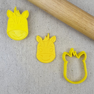 Zebra Cookie Cutter & Debosser Set