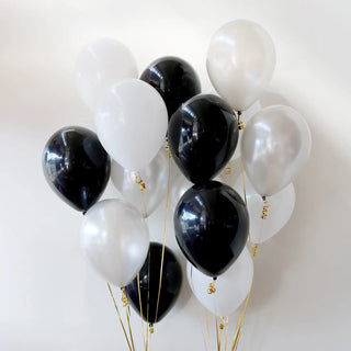 Pack of 15 Latex Balloons - Monochrome