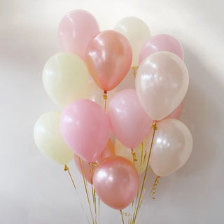 Pack of 15 Latex Balloons - Rose Gold Blush