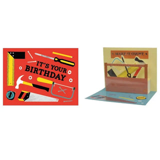 Construction Tools Birthday Card - Paper Pop up Card | Construction Party Theme & Supplies | Artwrap