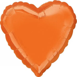 Anagram | Metallic Orange Heart Foil Balloon | Valentines Party Theme & Supplies