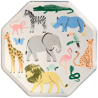 Meri Meri | Safari Animals Plates | Safari Animal Party Supplies