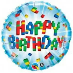 Qualatex | Happy Birthday Blocks Foil Balloon