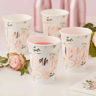Ginger Ray Floral Hen Party Cups | Bridal Shower Party Theme & Supplies | Ginger Ray