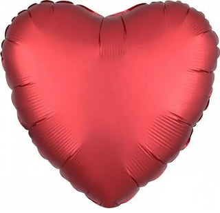 Satin Luxe Sangria Heart Foil Balloon