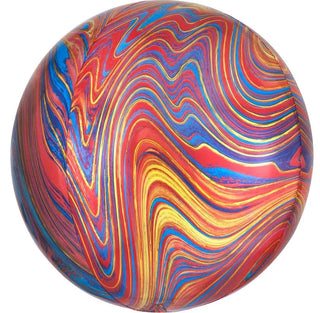Marblez Orbz Foil Balloon - Rainbow | Marble Party Theme & Supplies | Anagram