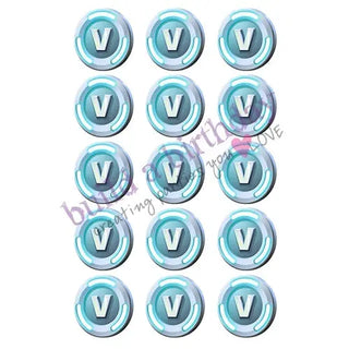 Fortnite V-Bucks Edible Cupcake Images | Fortnite Party Supplies