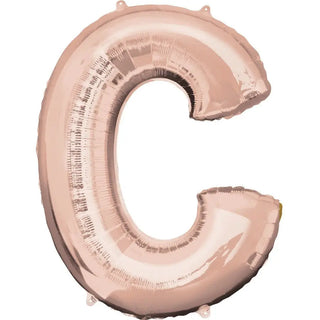 Anagram | rose gold jumbo letter C foil balloon | Rose gold party supplies NZ