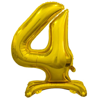 Giant Gold Air-Fill Number Foil Balloon - 4