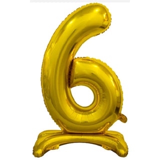 Giant Gold Air-Fill Number Foil Balloon - 6