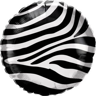Zebra Print Foil Balloon | Safari Animal Party Supplies