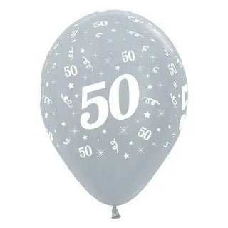 Sempertex | 6 Pack Age 50 Balloons - Satin Pearl Silver